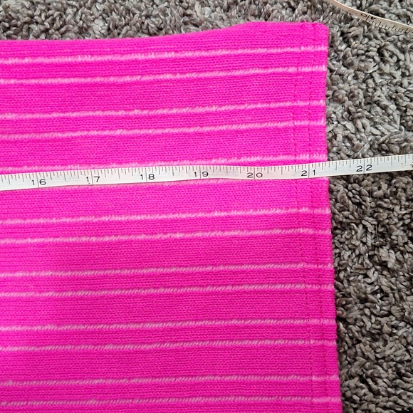 PrettyLittleThings Hot Pink Textured Rib Chain Lace Up Crop Tank Top - size 8 - Picture 12 of 15